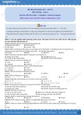 Đề thi giữa kì 1 Hóa 11 Chân trời sáng tạo - Đề số 8